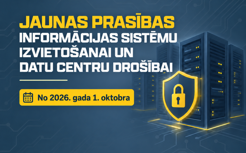 JAUNAS PRASĪBAS INFORMĀCIJAS SISTĒMU IZVIETOŠANAI UN DATU CENTRU DROŠĪBAI